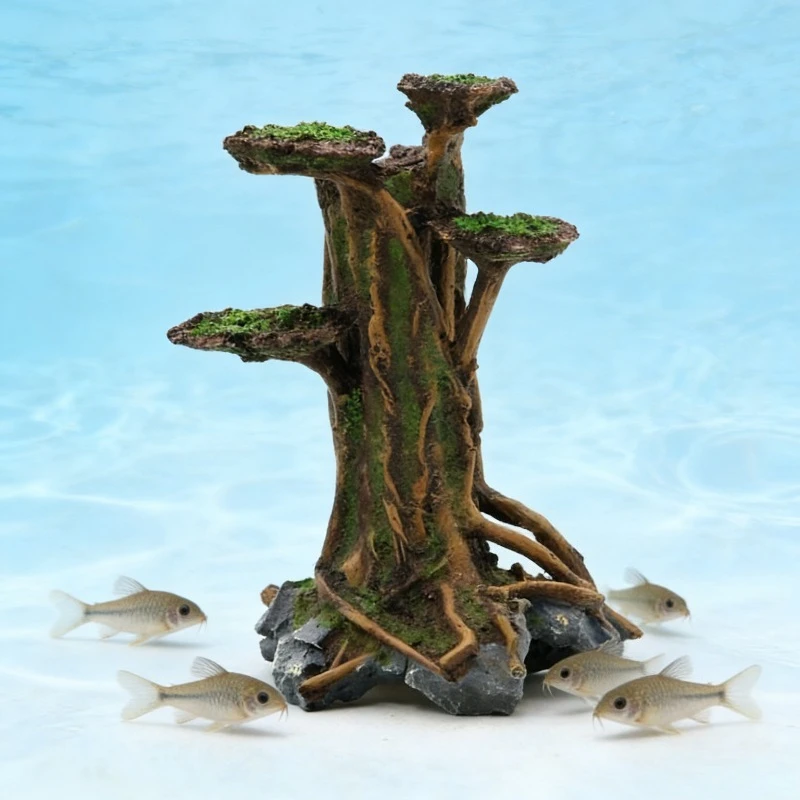 Aquarium Planted Wood - Albero di Muschio Artificiale in Resina