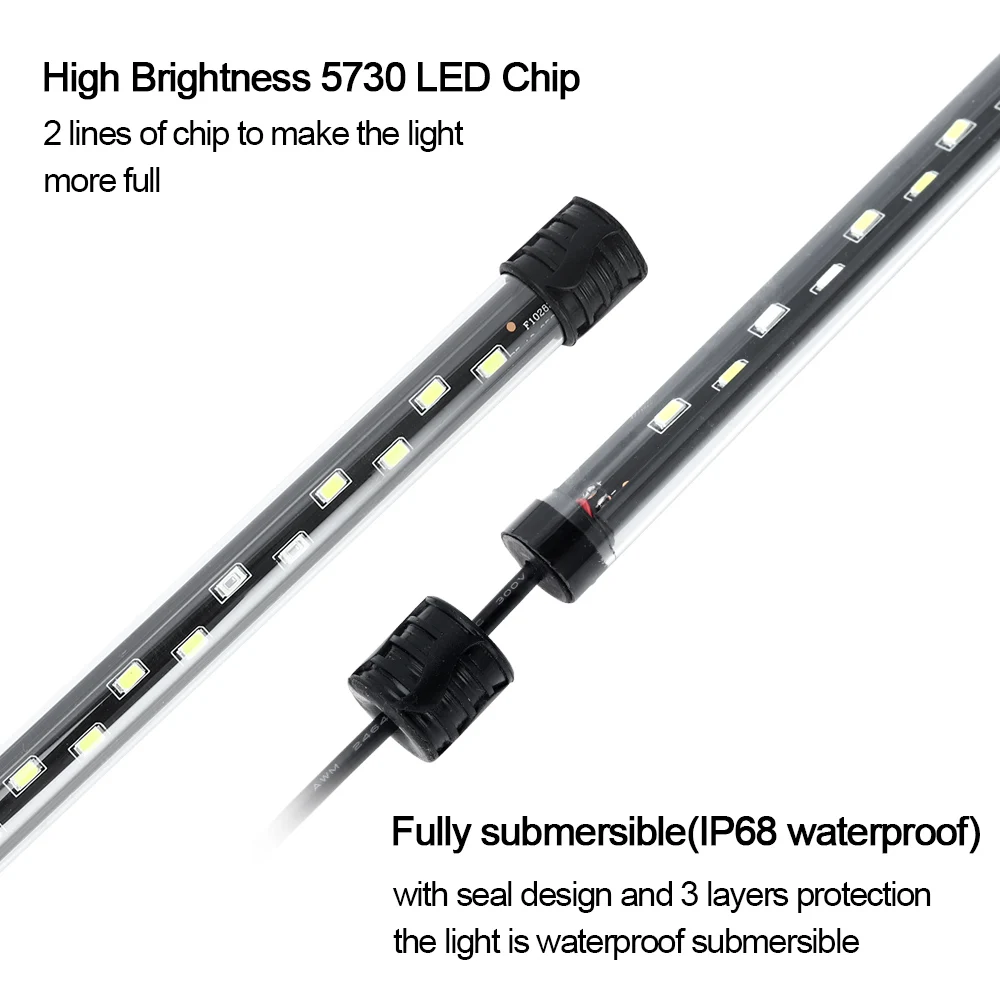 58CM Acquario Luce LED Pianta  - Aquarium Plant Grow Light recensione e prezzo