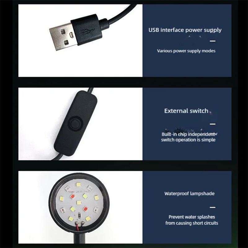 Lampada a clip USB a LED per a - Aquarium Plant Grow Light recensione e prezzo