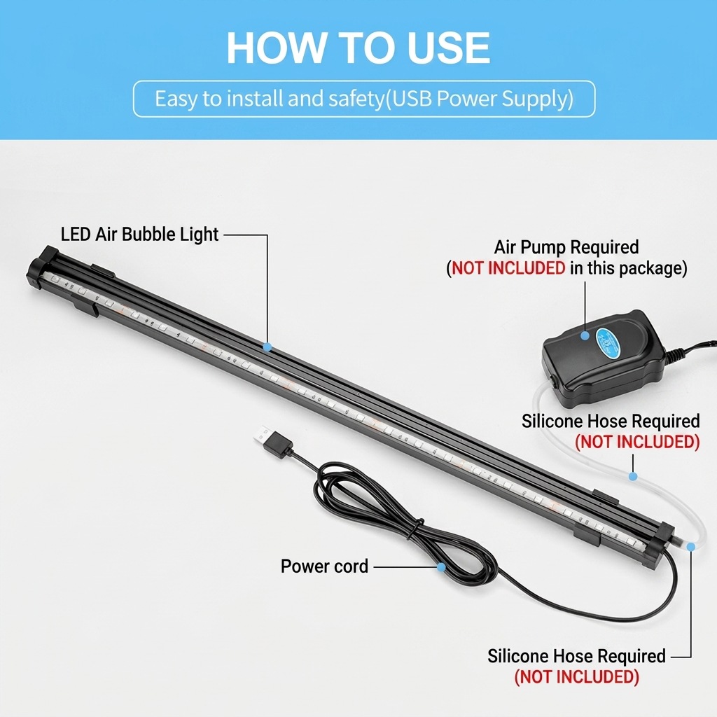 Lampada LED USB per Acquario c - Aquarium Plant Grow Light recensione e prezzo